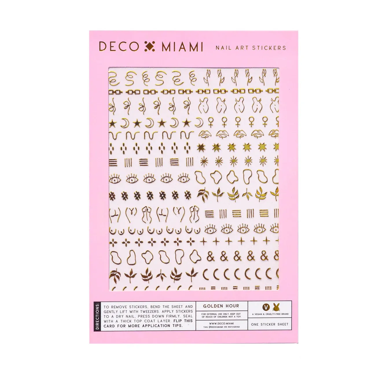 Nail Art Stickers: Golden Hour