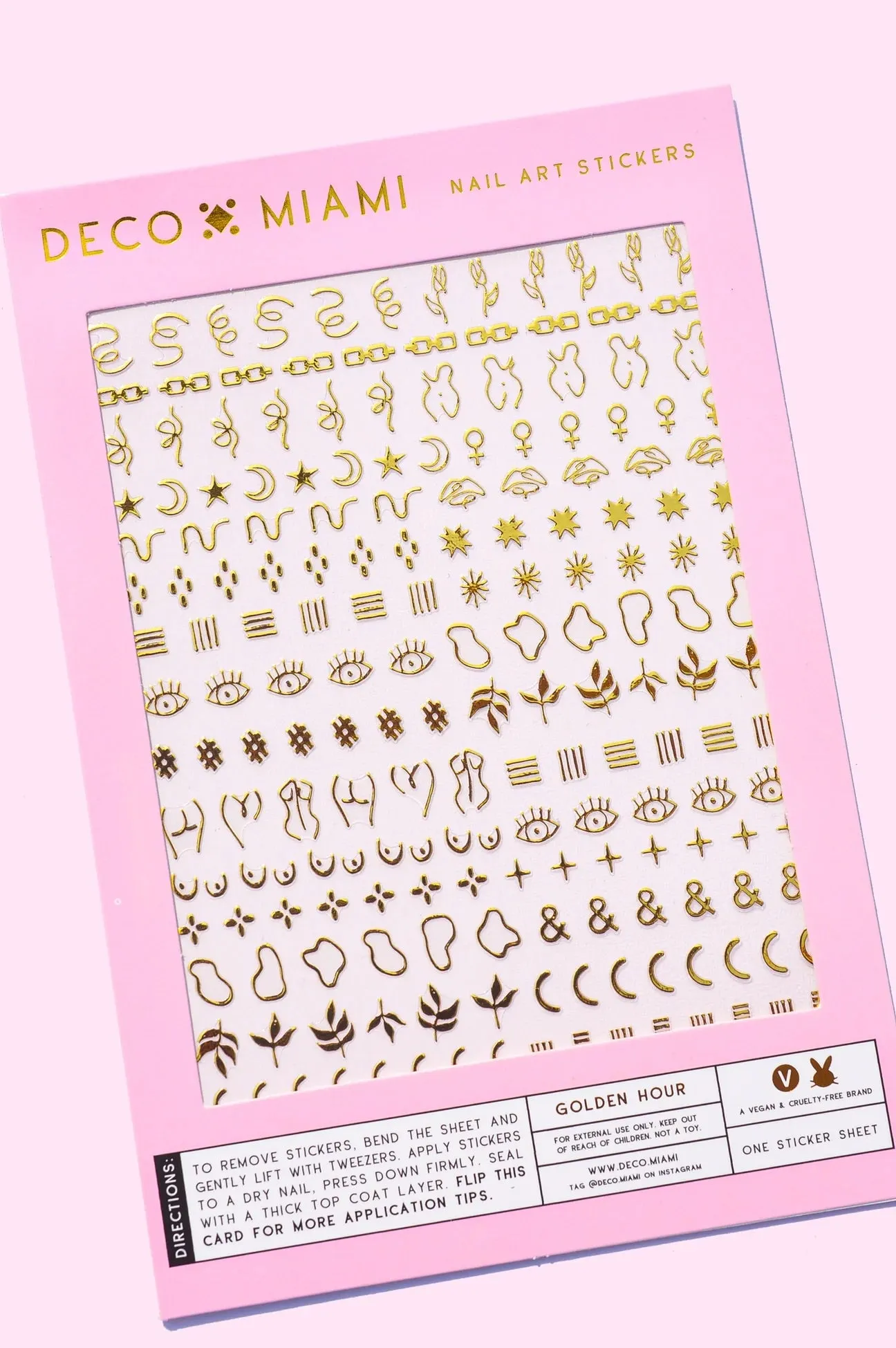 Nail Art Stickers: Golden Hour