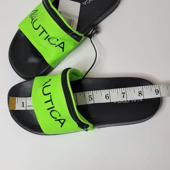 NAUTICA Asliea NEON Green Slides Size 5 UNISEX