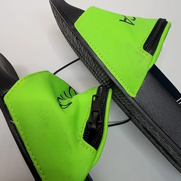NAUTICA Asliea NEON Green Slides Size 5 UNISEX