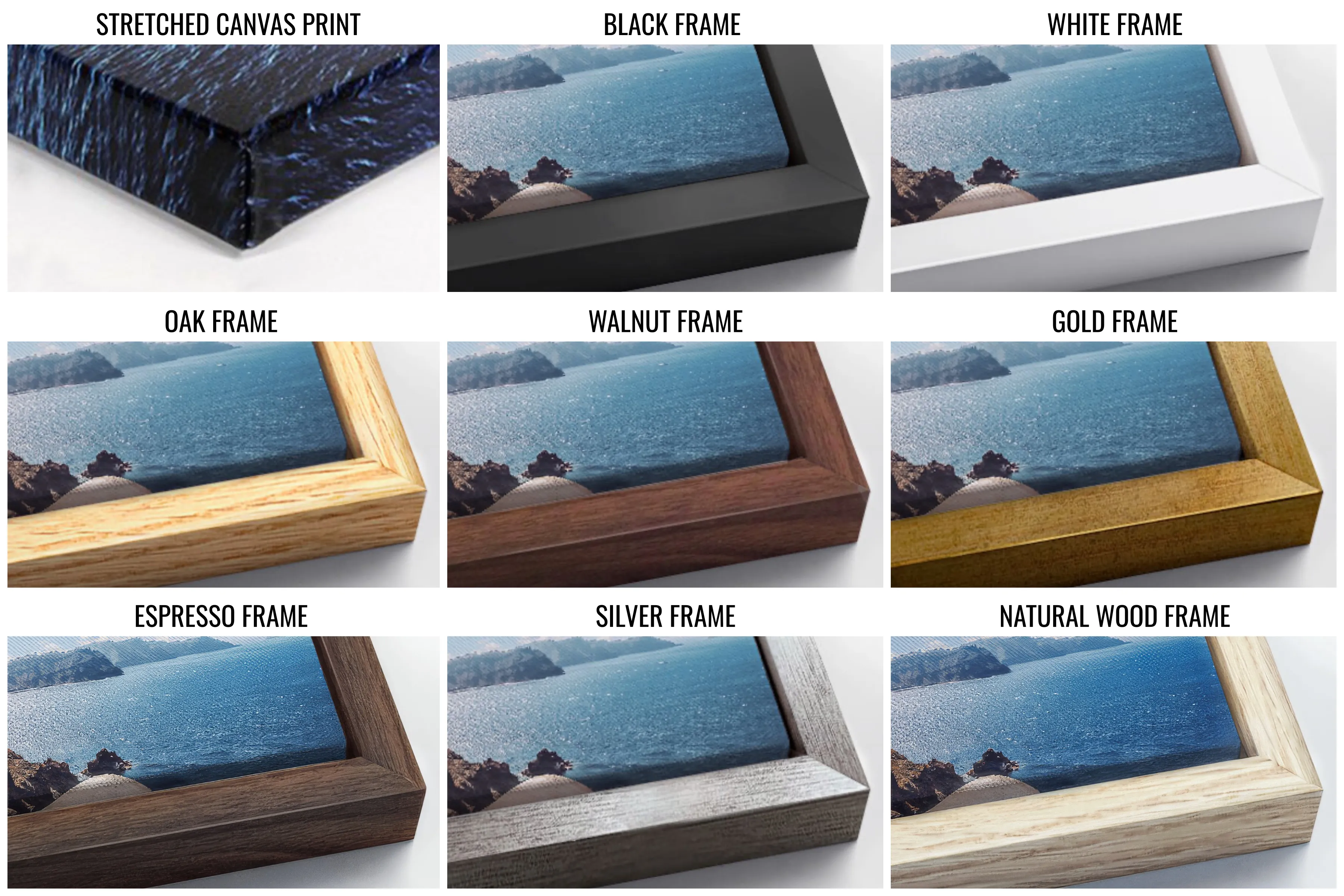 Navy Blue White Old Boat Painting Framed Canvas Wall Art
