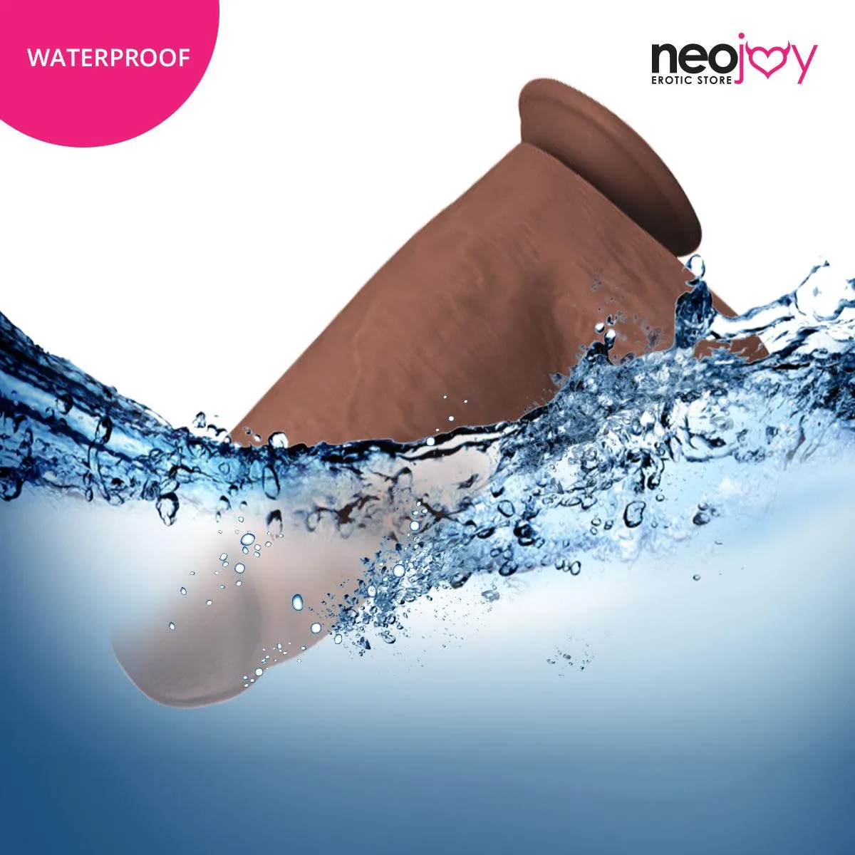 Neojoy Bigger Bad Boy Dildo With Strap-On - Dong Gay Sex Toy - Brown