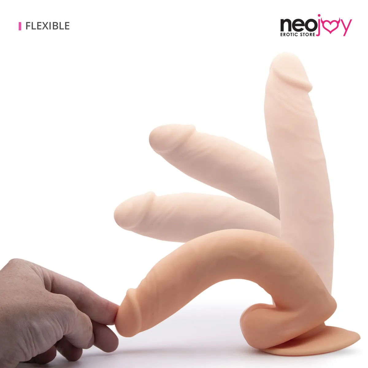 Neojoy - Bigshot Silicon Realistic Dildo With Suction Cup - Flesh - 23.5cm - 9.3 inch