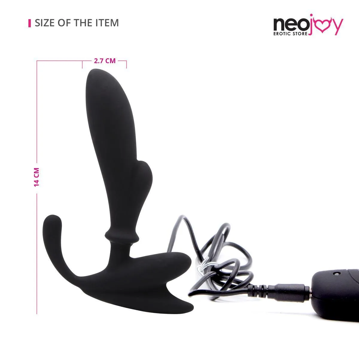 Neojoy Prostate Spot Player Massager Silicon - Black - 14 cm - 5.5 inch