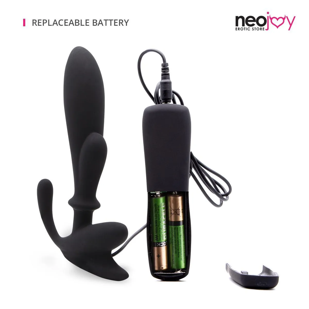 Neojoy Prostate Spot Player Massager Silicon - Black - 14 cm - 5.5 inch