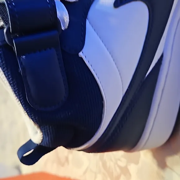 NEW   Nike YOUTH 6.5 Y Blue and White  High-Top Sneakers with Ventilated Toe Box