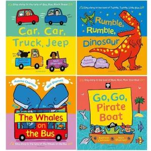 New Nursery Rhymes Books 4 Collection Set by Katrina Charman Go, Go, Pirate Boat