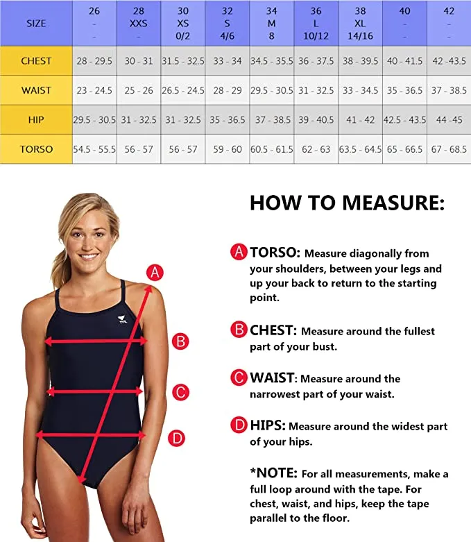 New TYReco Sport Women's Solid Diamondback Swimsuit, Black, Sz 36 (L) Retails $62 