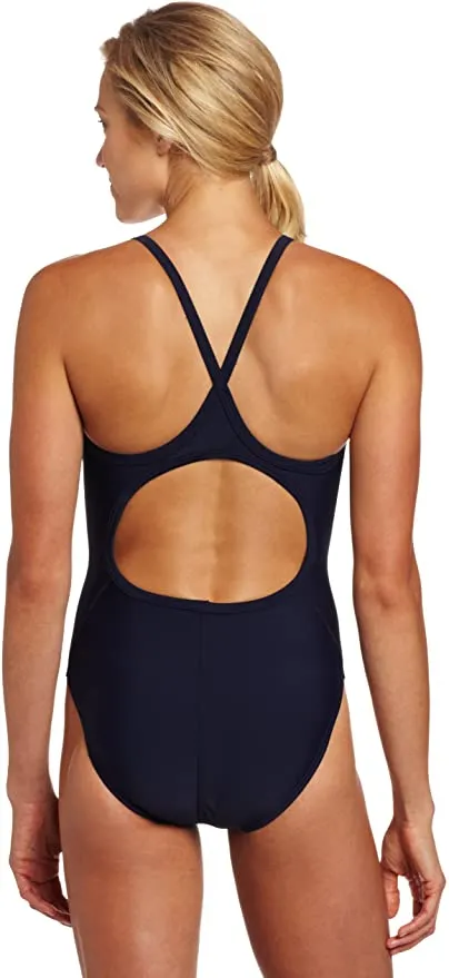 New TYReco Sport Women's Solid Diamondback Swimsuit, Black, Sz 36 (L) Retails $62 