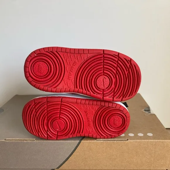 Nike Court Borough Mid Red/Black Kids Sneakers- SZ 8 C