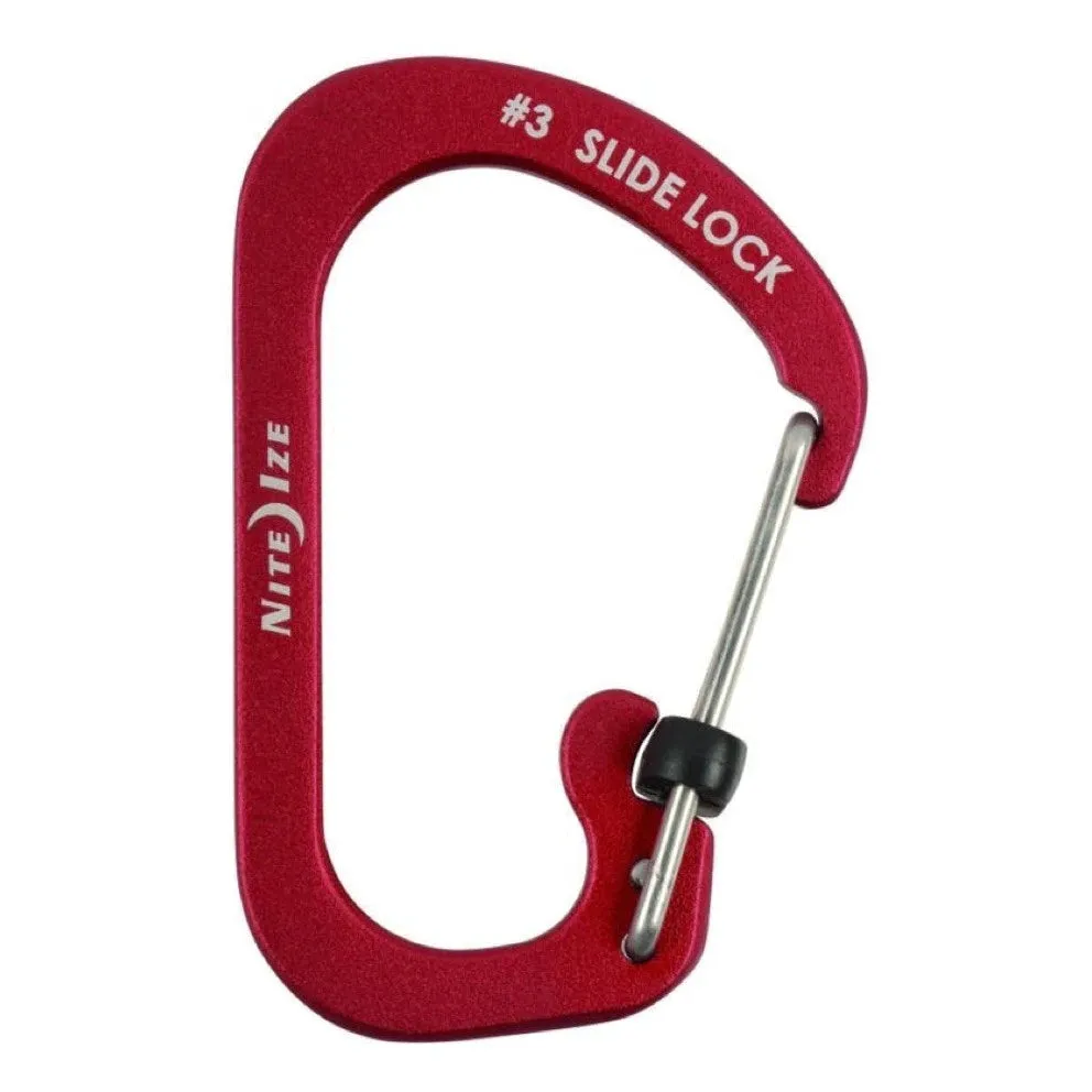 Nite ize - SlideLock Carabiner Aluminum #3 Red
