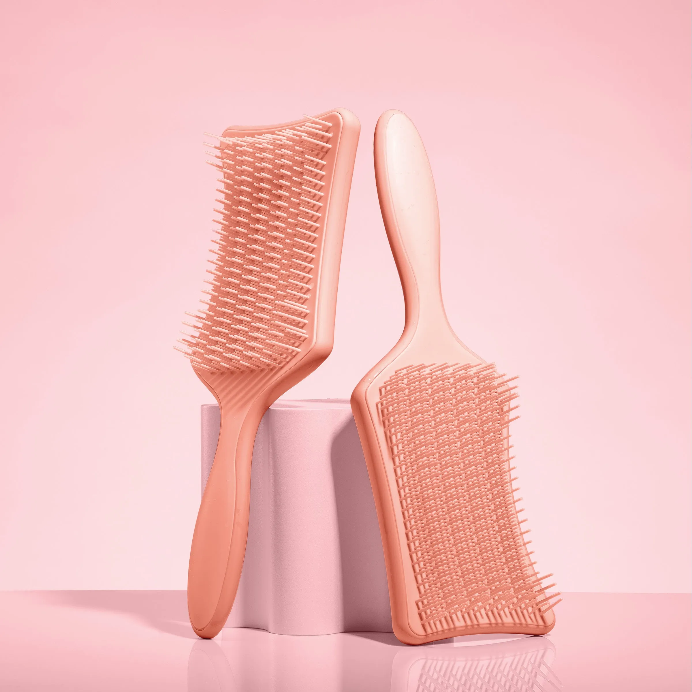 No Knots Detangling Hair Brush - Matt Pink