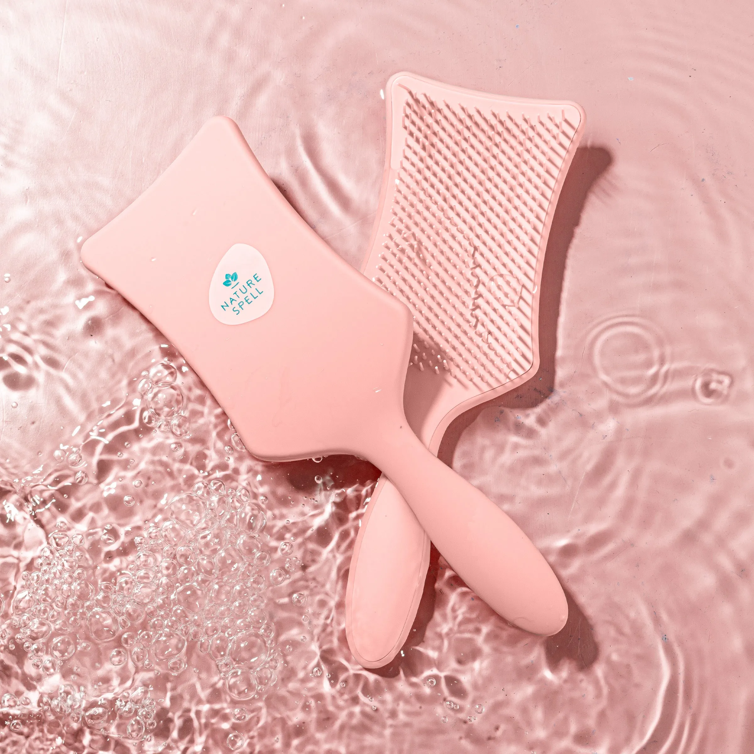 No Knots Detangling Hair Brush - Matt Pink