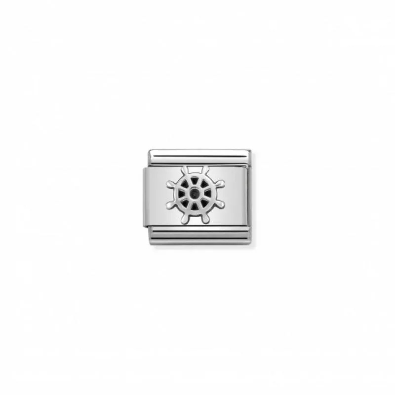 Nomination Composable Link Boat Wheel, Silver