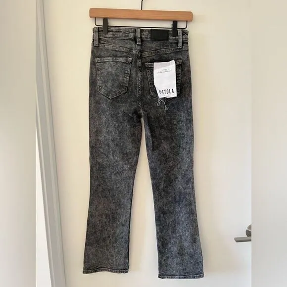 NWT Pistola Lennon High Rise Cropped Boot in Nightcap Acid Wash 24