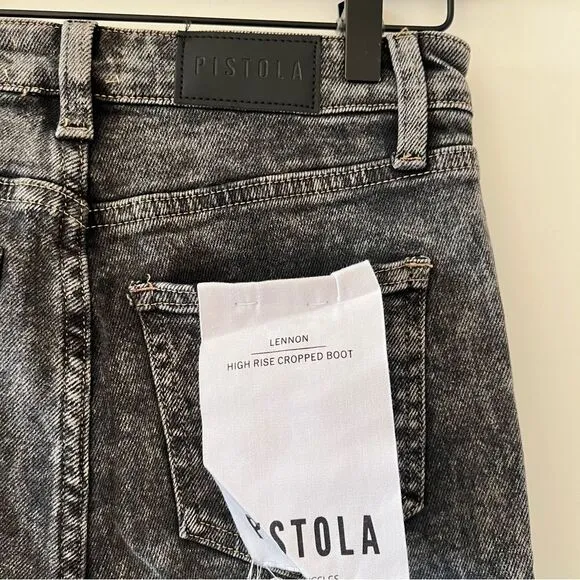 NWT Pistola Lennon High Rise Cropped Boot in Nightcap Acid Wash 24