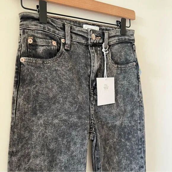 NWT Pistola Lennon High Rise Cropped Boot in Nightcap Acid Wash 24