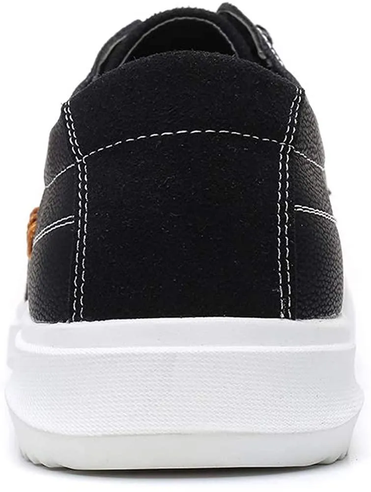 NXY Men's Casual Leather Sneakers Fashion Dress Slip-on Penny Loafers Lace-Up Lightweight Leather Shoes Breathable Driving Shoes for Men Work Outdoor