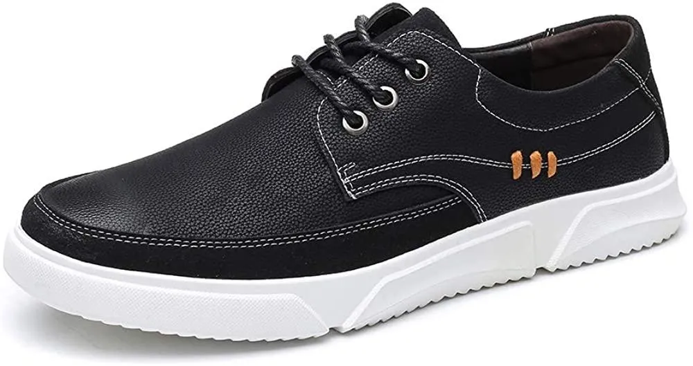NXY Men's Casual Leather Sneakers Fashion Dress Slip-on Penny Loafers Lace-Up Lightweight Leather Shoes Breathable Driving Shoes for Men Work Outdoor