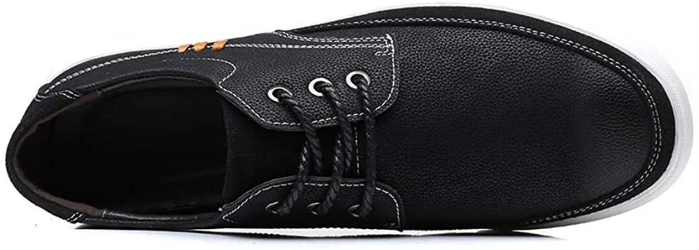 NXY Men's Casual Leather Sneakers Fashion Dress Slip-on Penny Loafers Lace-Up Lightweight Leather Shoes Breathable Driving Shoes for Men Work Outdoor