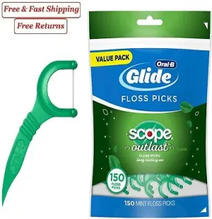 oral b complete glide dental floss tooth picks scope outlast mint 150 counts
