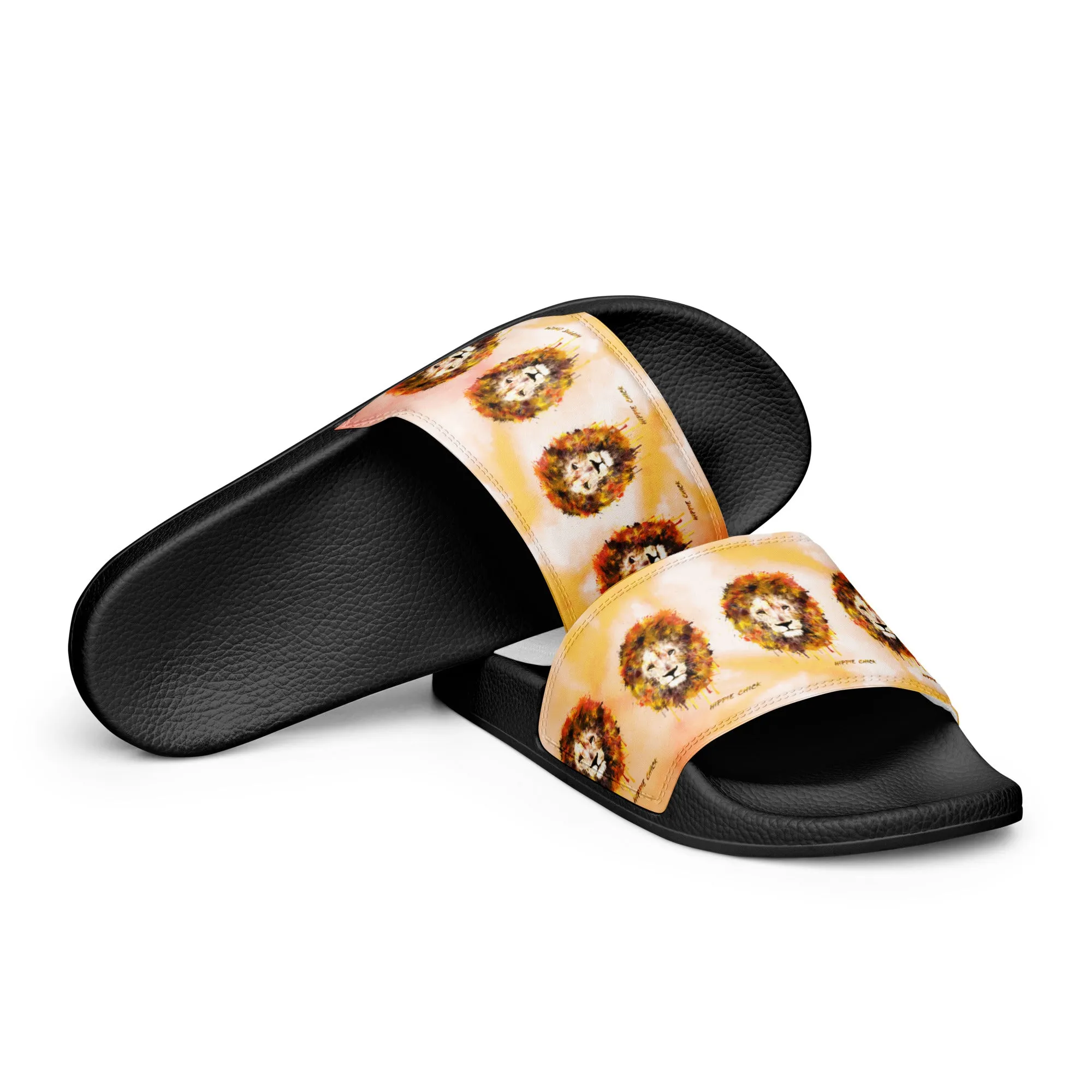Orange Tie Dye Women's Slides