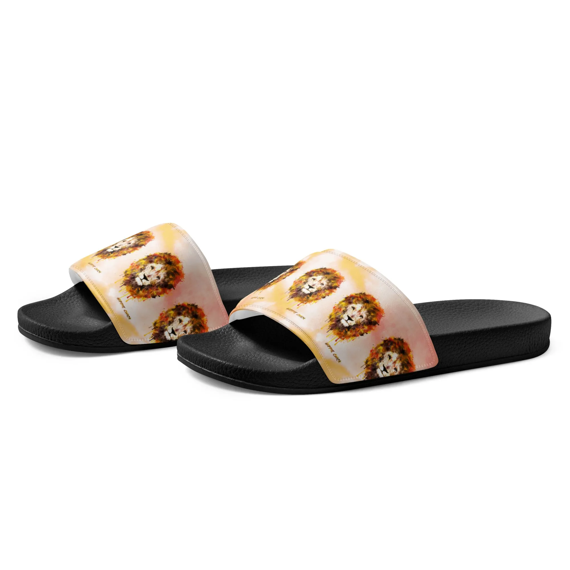 Orange Tie Dye Women's Slides