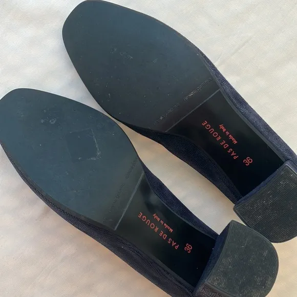 Pas de Rouge Navy Pumps Block Heel Size 36 or 6.
