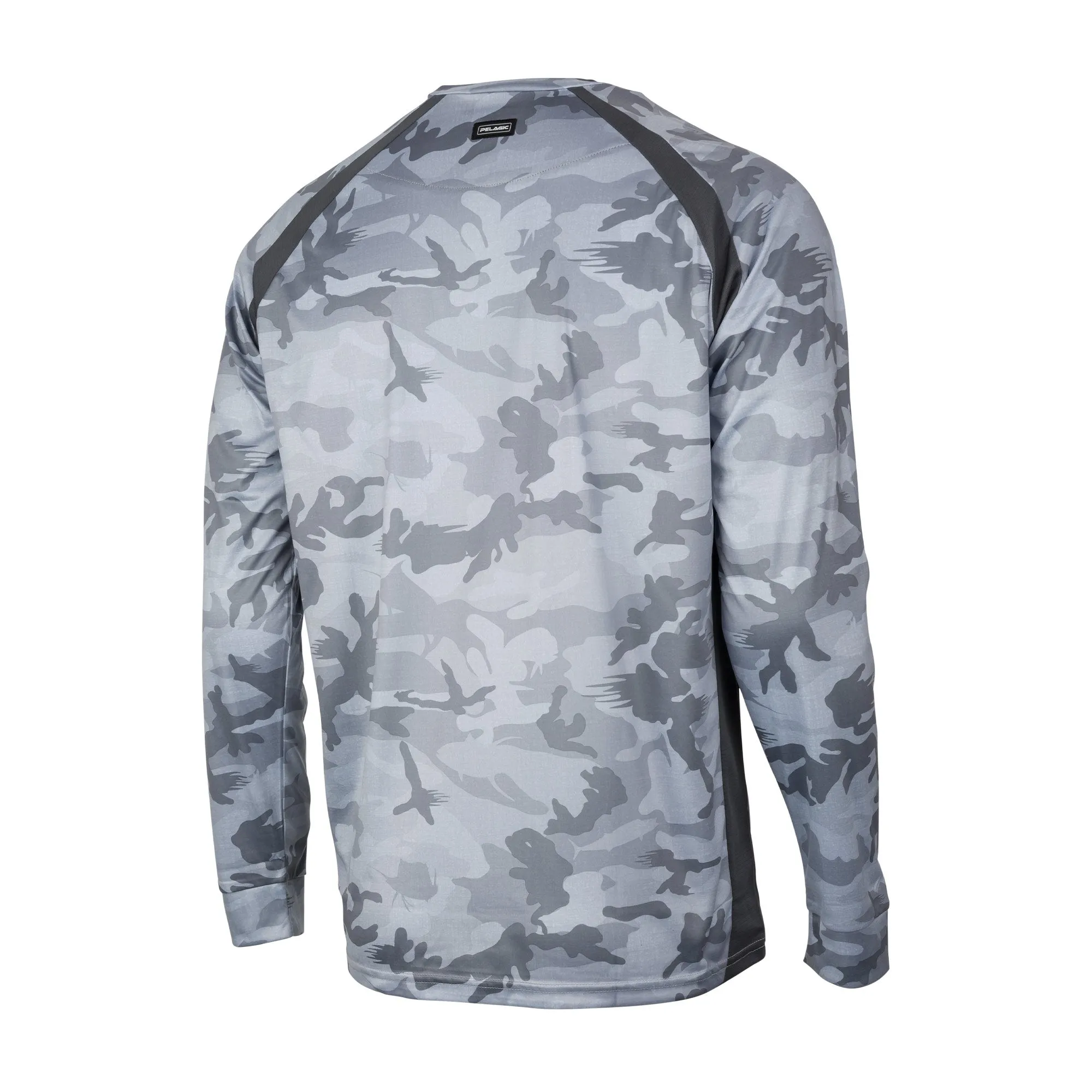 Pelagic Vaportek Fishing Shirt Fish Camo Light Grey