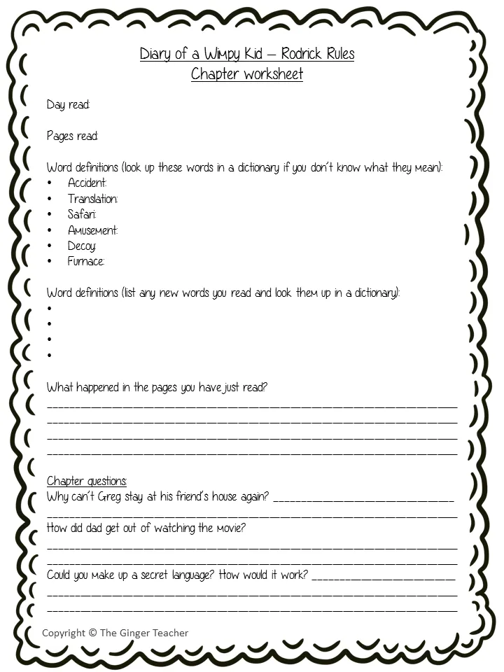 Persuasive Texts,  Complete Lesson  – Diary of a Wimpy Kid Rodrick Rules