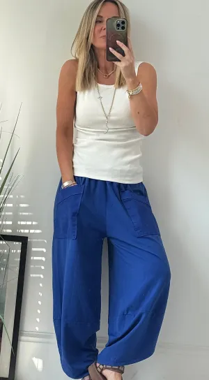 Pocket Cocoon Pant Blue