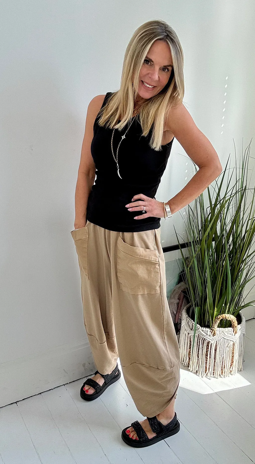 Pocket Cocoon Pant Camel