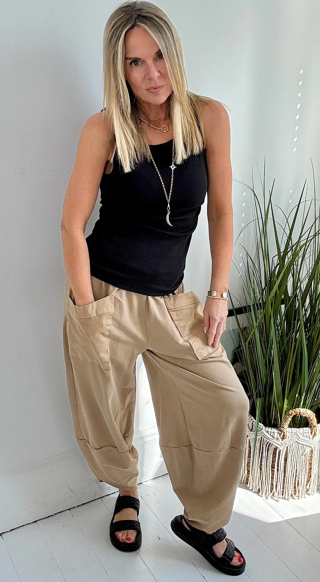 Pocket Cocoon Pant Camel