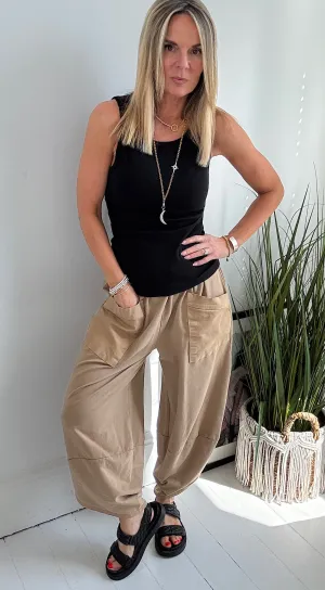 Pocket Cocoon Pant Camel