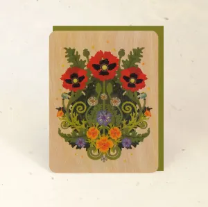 Poppy Wood Greeting Card