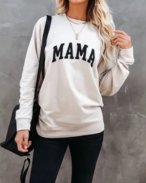 Preorder - Cotton Blend Mama Sweatshirt - Beige