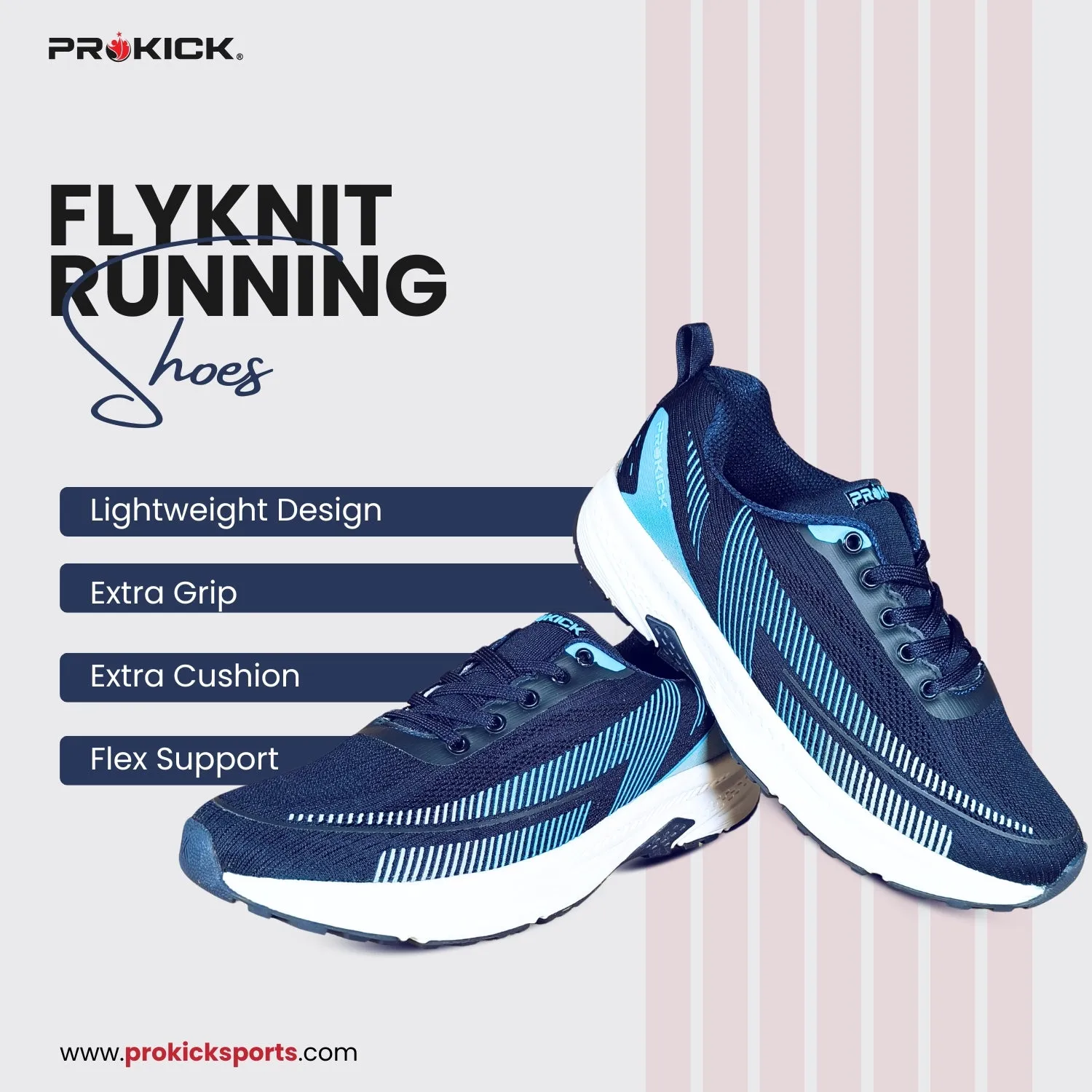 Prokick Zyra Running Shoes | Lightweight, Breathable Sports Shoes for Men & Women | Comfortable Sneakers for Walking, Jogging, Gym & Training
