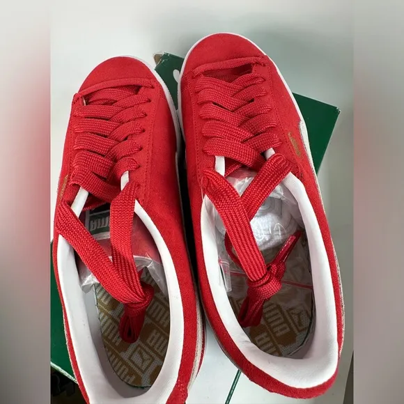Puma Suede Classic XXI 37491502 Women’s Red Suede Lifestyle Sneakers Shoes Sz 7