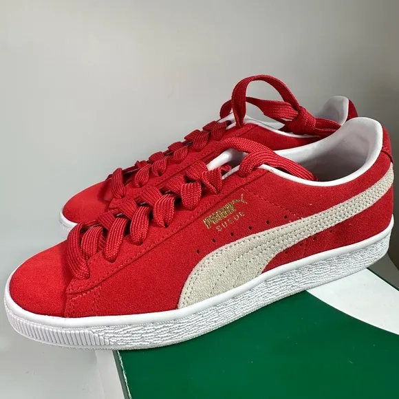 Puma Suede Classic XXI 37491502 Women’s Red Suede Lifestyle Sneakers Shoes Sz 7