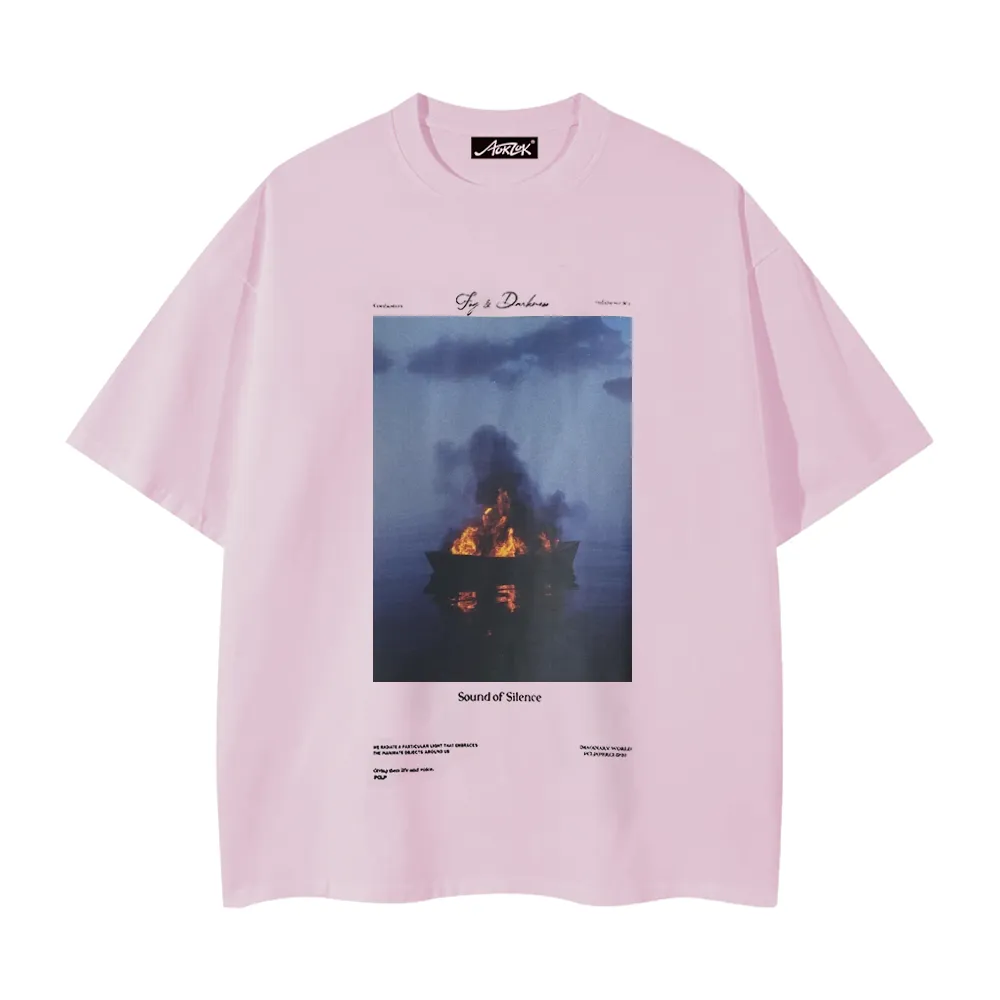 Pure Cotton 260G Flame Boat  T-shirt