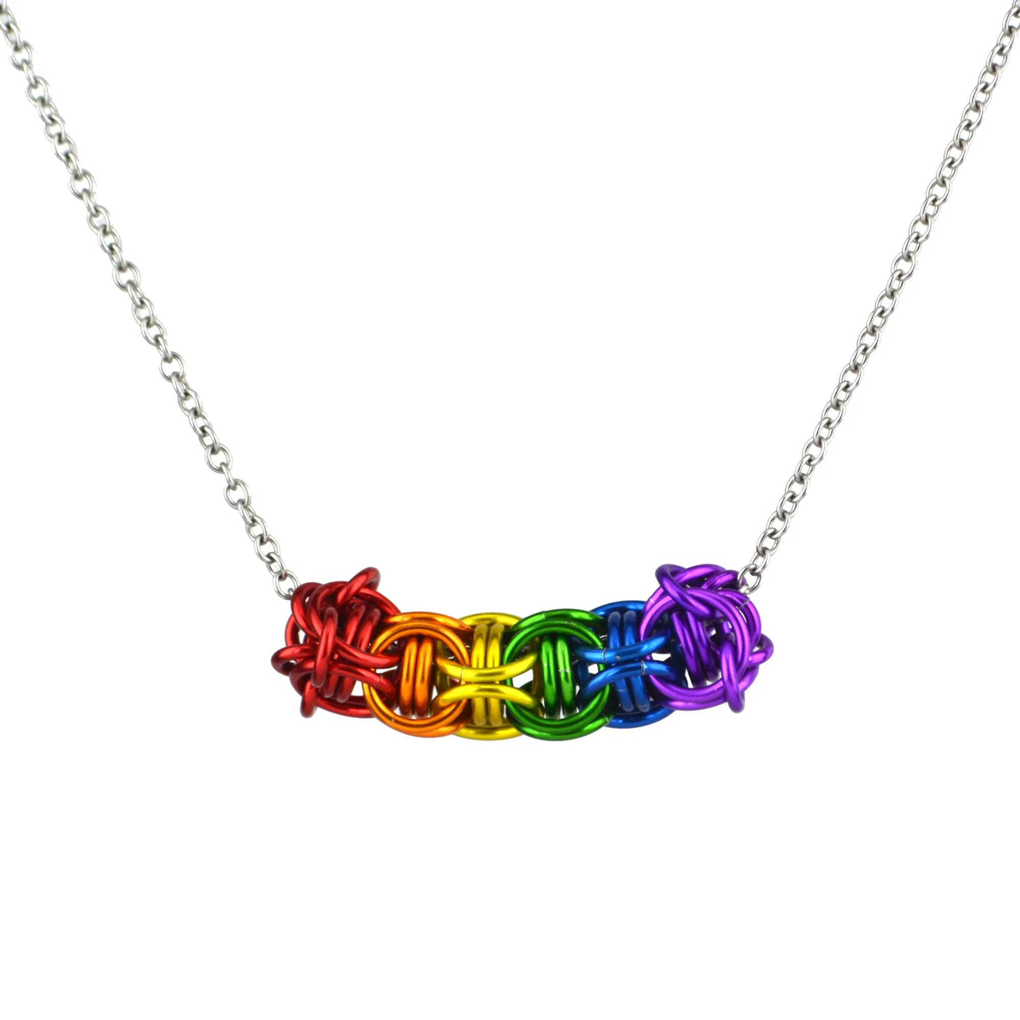 Rainbow Pride Sliding Tube Necklace