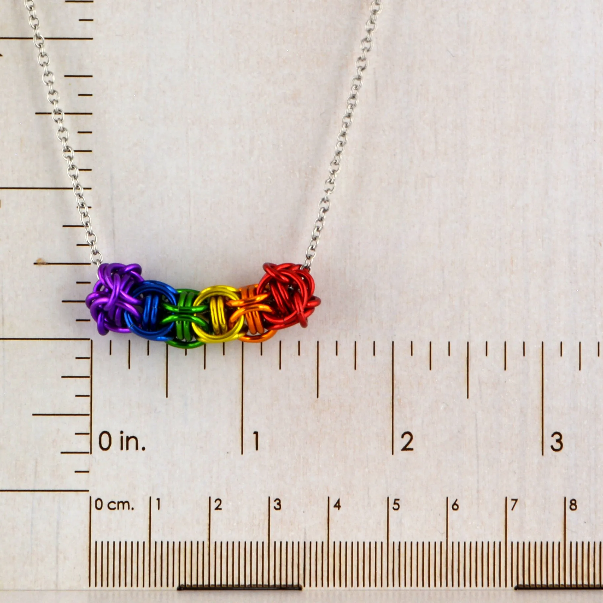 Rainbow Pride Sliding Tube Necklace