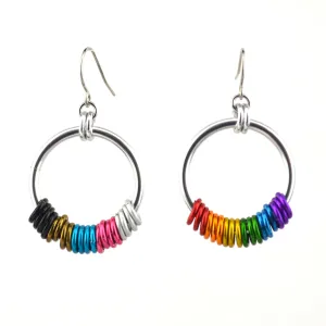 Rainbow Progress Pride - Hoop Earring