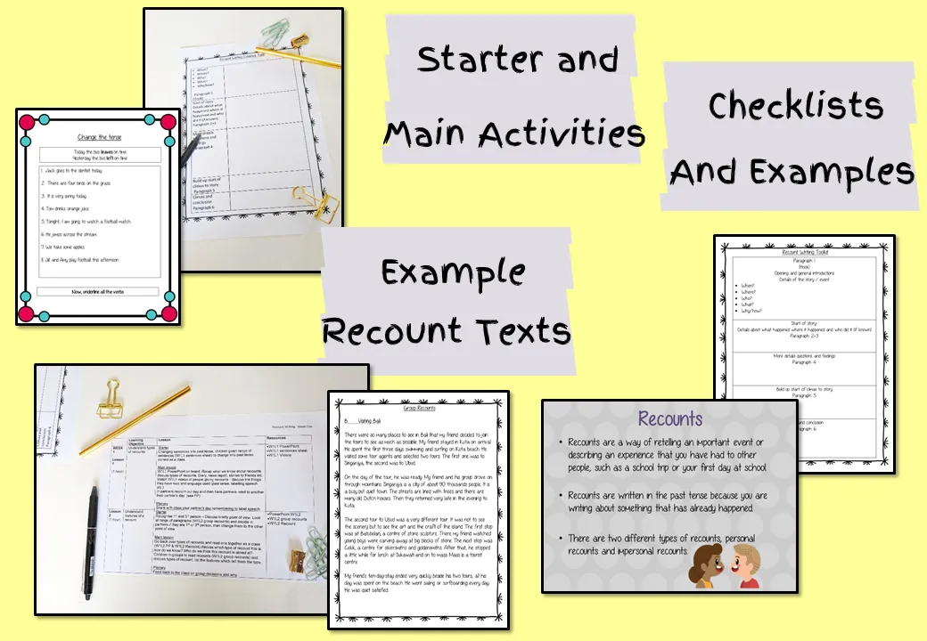 Recount Writing Unit