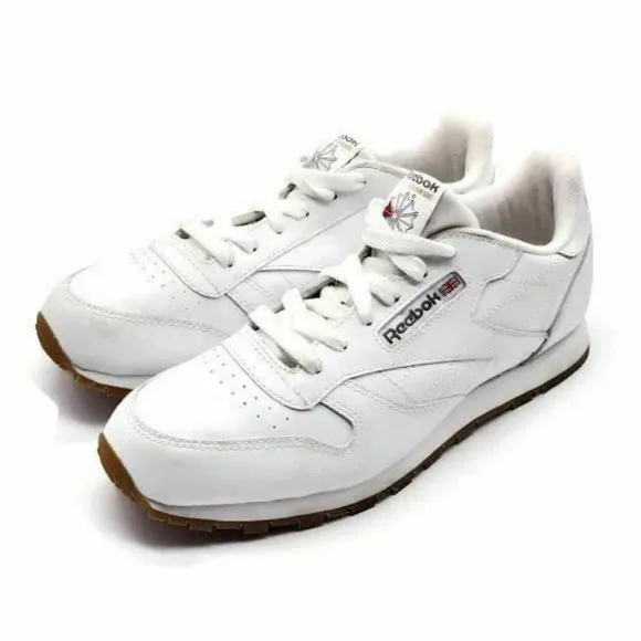 Reebok Kid's Classic Running Shoe White/Steel/Gum US 3.5 Child Youth Little Kid