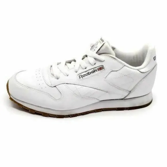 Reebok Kid's Classic Running Shoe White/Steel/Gum US 3.5 Child Youth Little Kid