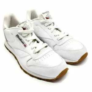 Reebok Kid's Classic Running Shoe White/Steel/Gum US 3.5 Child Youth Little Kid