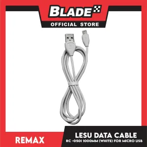 Remax Data Cable Lesu RC-050i 2A Lightning USB 1000mm for iOS. Iphone 5,5c,5s,6,6 ,6s,6s,7,7 ,8,X,XR,XS MAX,11)ipad,ipad mini 1,2 3 & 4, Ipad air and ipad 4