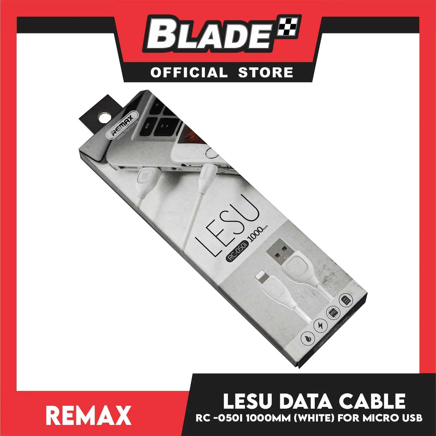 Remax Data Cable Lesu RC-050i 2A Lightning USB 1000mm for iOS. Iphone 5,5c,5s,6,6 ,6s,6s,7,7 ,8,X,XR,XS MAX,11)ipad,ipad mini 1,2 3 & 4, Ipad air and ipad 4