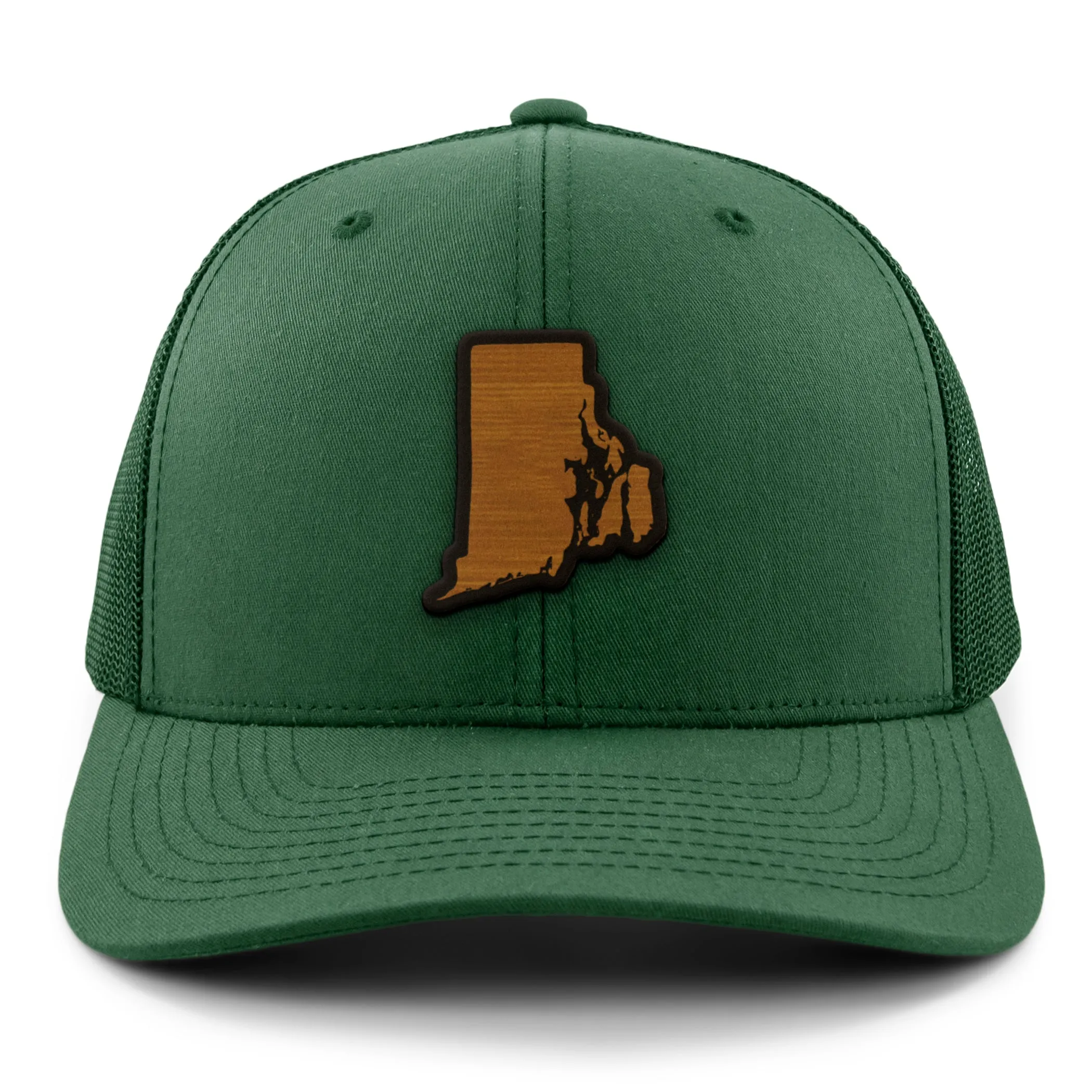 Rhode Island State Wood Grain Patch Classic Snapback Trucker